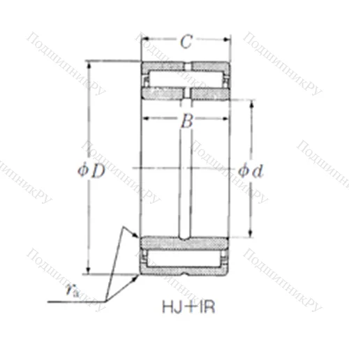 Подшипник игольчатый радиальный HJ-142216+IR-101416 от производителя  NSK