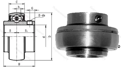 Корпусный подшипник UC 211