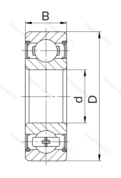 Миниатюрный шариковый подшипник 80029 T (629 ZZT) в Архангельске