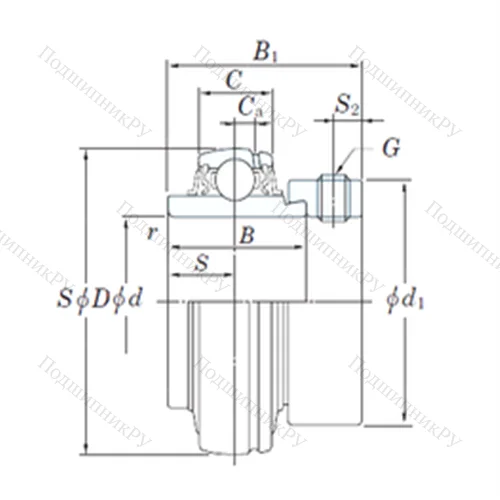 Подшипник шариковый радиальный NA 212