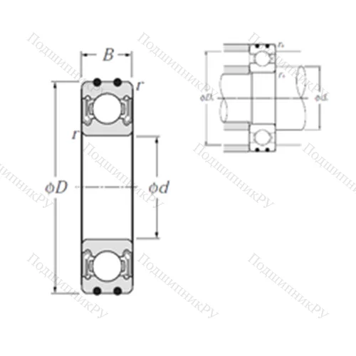 Подшипник шариковый радиальный