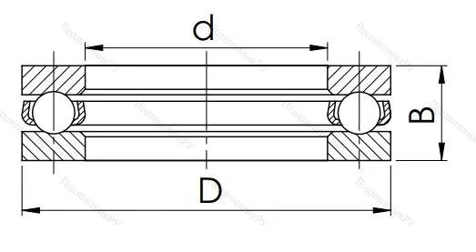 Упорный шариковый подшипник 8126 (51126) в Архангельске