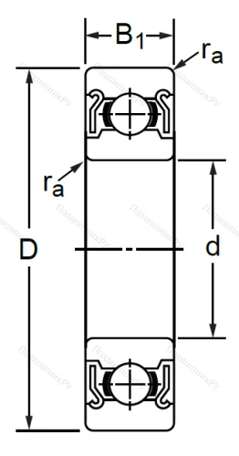 Дюймовый шариковый подшипник R 6 ZZ (KLNJ 3/8-2ZR) в Архангельске