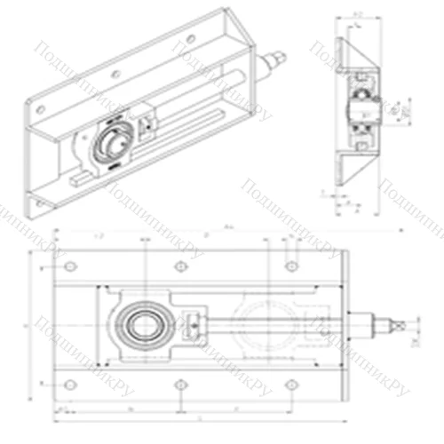 Подшипниковый узел шариковый радиальный UCT 210+WB от производителя  SNR