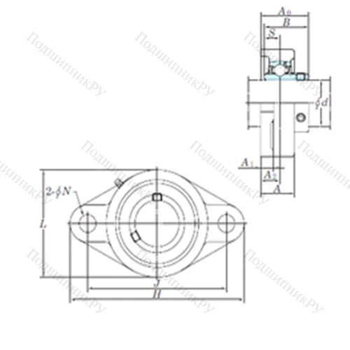 Подшипниковый узел шариковый радиальный UCFL 202-10E от производителя  KOYO
