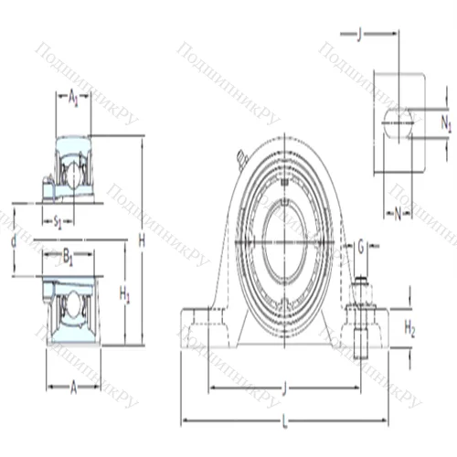 Подшипниковый узел шариковый радиальный SYJ 55 KF+SYJ 511 от производителя  SKF