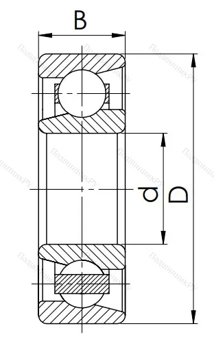 Радиально-упорный шариковый подшипник 46211 Л (7211 ACM) в Архангельске