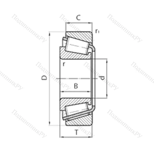 Подшипник роликовый радиально-упорный NP 952605/JL 69310P от производителя  TIMKEN