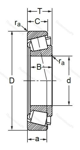 Конический роликовый подшипник 27311 (30311 D) в Архангельске