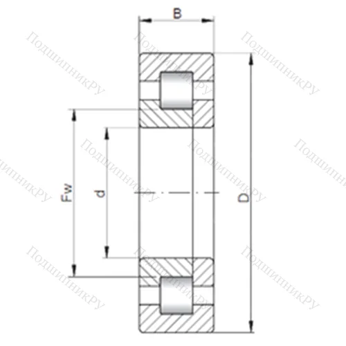Подшипник роликовый радиальный NUP 321 E
