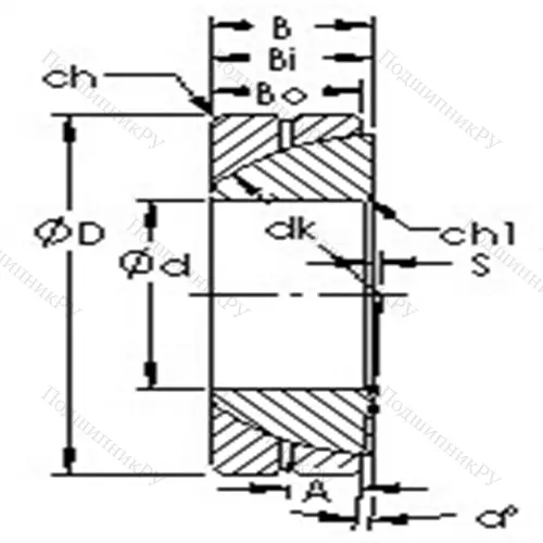 Подшипник скольжения сферический GAC 95S