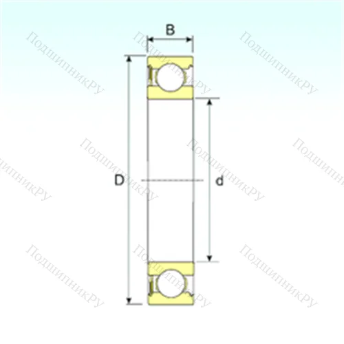 Подшипник шариковый радиальный 6001-RS