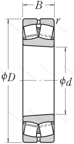 Сферический роликовый подшипник с конической посадкой на вал 22215 EAKE 4 от производителя  NSK