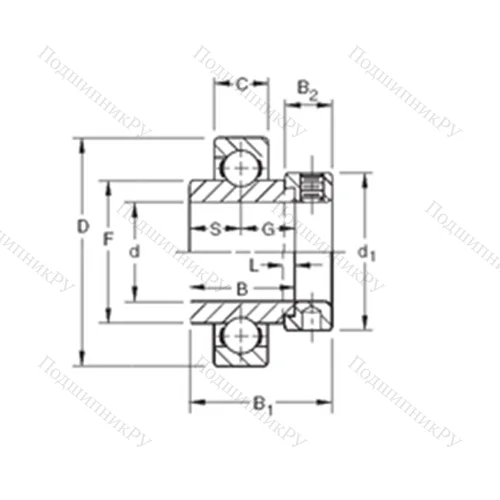 Подшипник шариковый радиальный SMN 102K от производителя  TIMKEN
