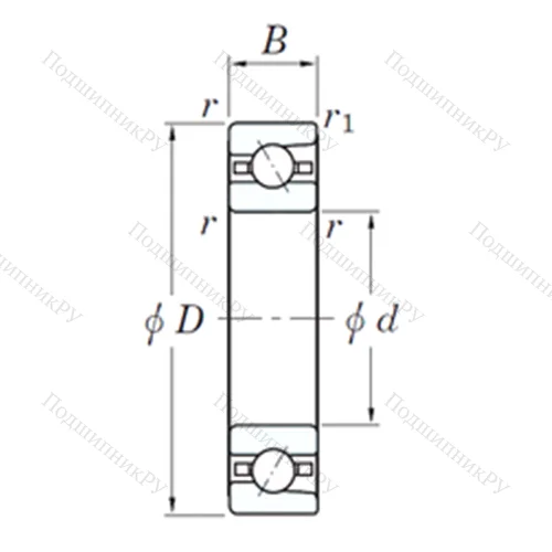 Подшипник шариковый радиально-упорный 3NC HAR 011C FT