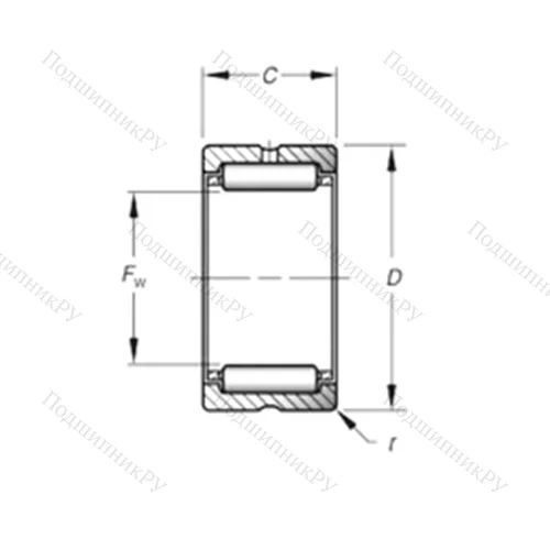 Подшипник игольчатый радиальный HJ-324120 от производителя  TIMKEN Подшипник игольчатый радиальный HJ-324120 от производителя  TIMKEN