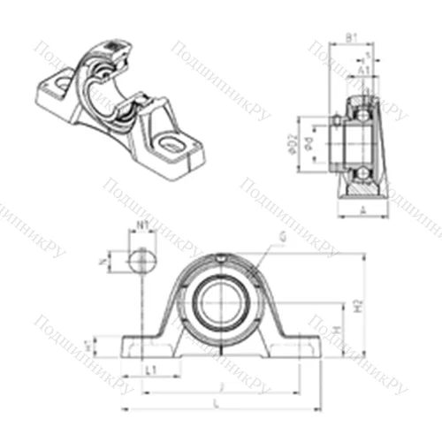 Подшипниковый узел шариковый радиальный ESPE 211