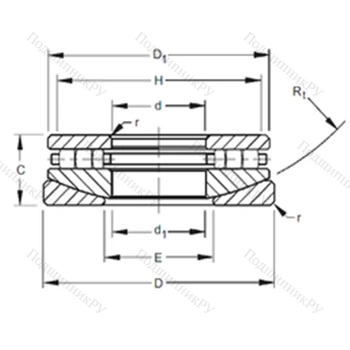 Подшипник роликовый упорный 20TPS 104 от производителя  TIMKEN