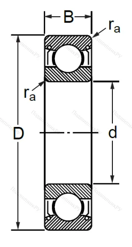 Шариковый однорядный подшипник 76-80105 (6005 ZZC 3) в Архангельске