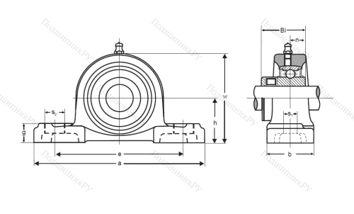 Подшипниковый узел UKP 206 в Архангельске