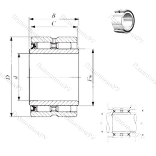 Подшипник игольчатый радиальный GBRI 223520 U от производителя  IKO