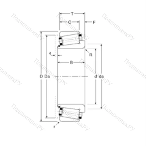Подшипник роликовый радиально-упорный 131095/ 131158X