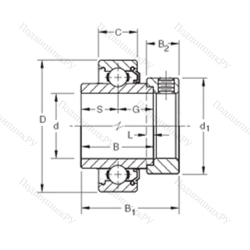 Подшипник шариковый радиальный 1200KL