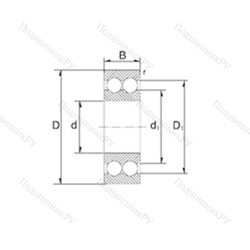 Подшипник шариковый радиально-упорный 5303