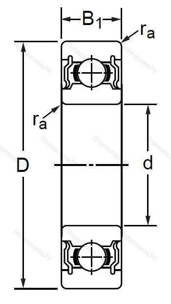 Дюймовый шариковый подшипник RLS 5 2RS (LJ 5/8-2RS) в Архангельске