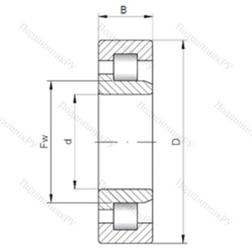 Подшипник роликовый радиальный NJ 221 E от производителя  CX