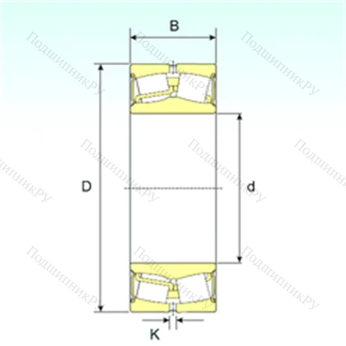 Подшипник роликовый радиальный самоцентрирующийся 24030-2RS от производителя  ISB