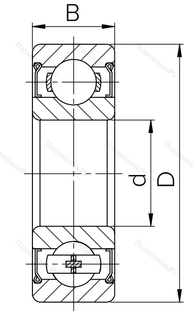 Шариковый однорядный подшипник 80314 (6314 ZZ) в Архангельске