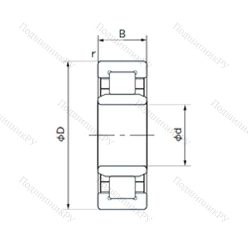 Подшипник роликовый радиальный