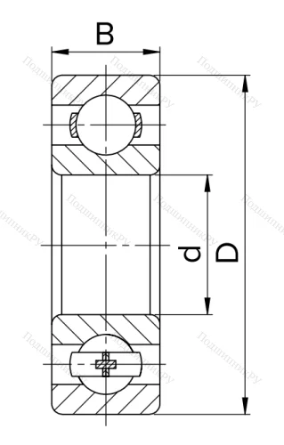 Миниатюрный шариковый подшипник 80023 (623 ZZ) в Архангельске