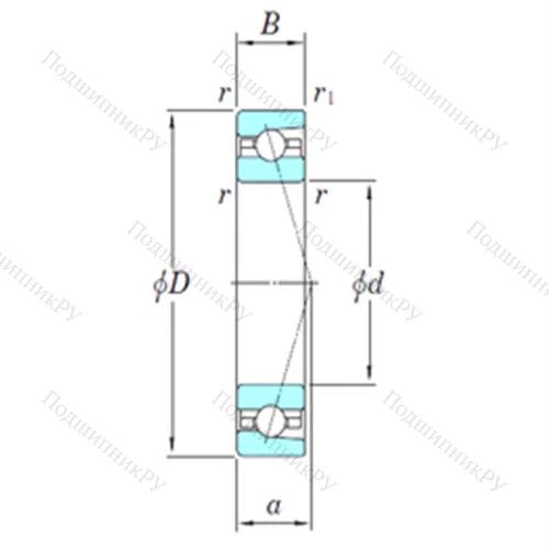 Подшипник шариковый радиально-упорный 3NCHAC 930CA