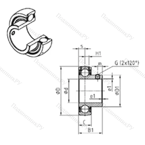 Подшипник шариковый радиальный US 204