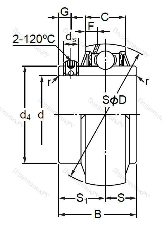 Корпусный подшипник MUC 205 в Архангельске