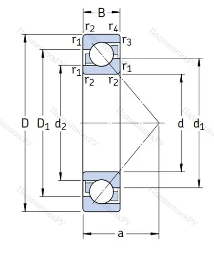 Однорядный шариковый подшипник 7228 BCBM от производителя  SKF