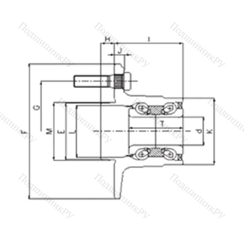 Подшипник шариковый радиально-упорный IJ 132001 от производителя  ILJIN