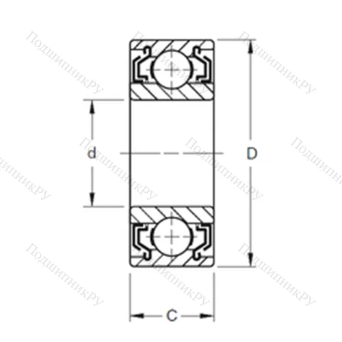 Подшипник шариковый радиальный W 205KLL