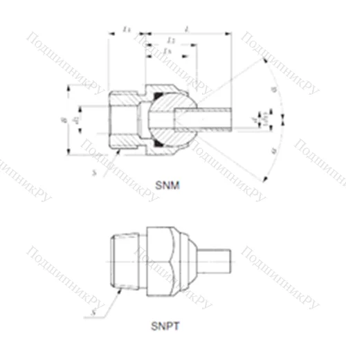 Подшипник скольжения сферический SNM 24-60 от производителя  IKO