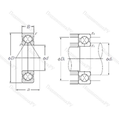 Подшипник шариковый радиально-упорный QJ 216