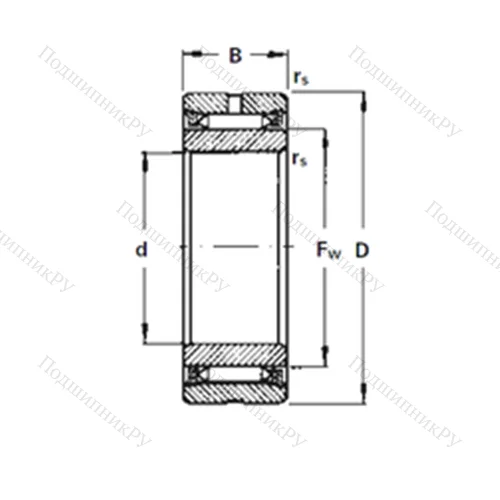 Подшипник игольчатый радиальный NA 22030 от производителя  TIMKEN