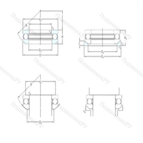 Подшипник шариковый упорный 53316+U 316 от производителя  SKF