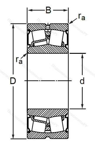 Сферический роликовый подшипник BS 2-2216-2CS (BS 2-2216-2CS) в Архангельске