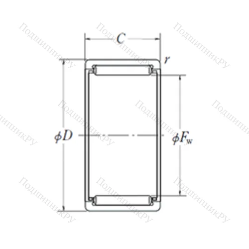Подшипник игольчатый радиальный RLM 3220