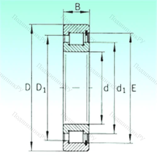 Подшипник роликовый радиальный SL 183044 от производителя  NBS