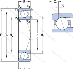 Подшипник 71916 ACE/HCP 4AH 1
