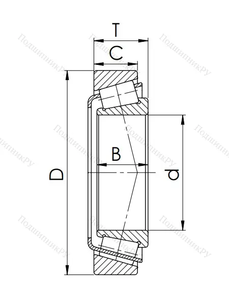 Конический роликовый подшипник 7309 (30309) в Архангельске