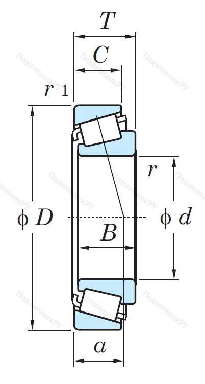 Конический роликовый подшипник 32315 JR